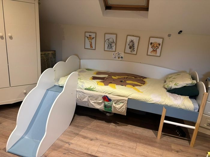 kids slide bed