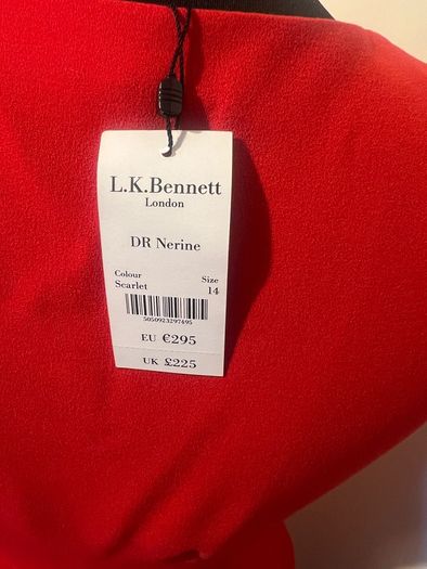 LK Bennett red Narine party dress Brand new with tags