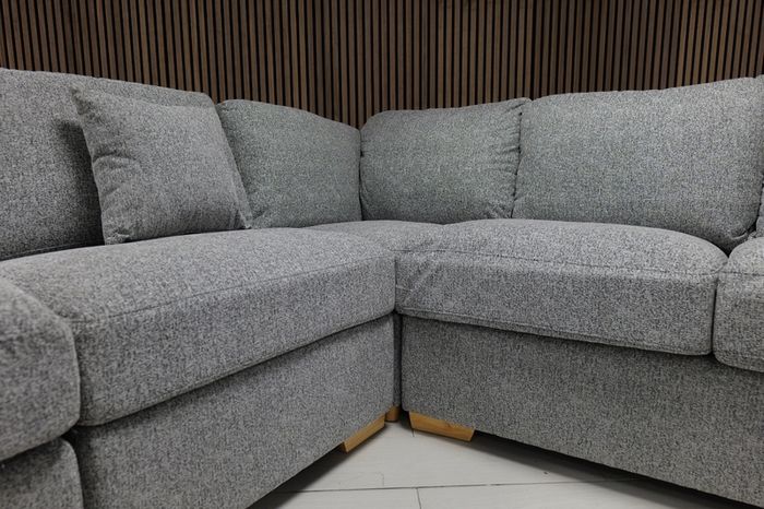 Emme Beige L Shaped Fullback Corner Sofa