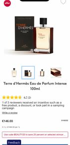 HERMES TERRE Intense 100ml parfum for him