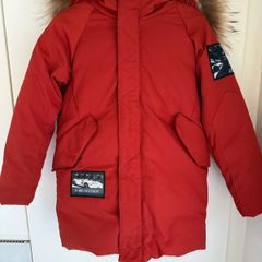 Fashionable kids Down jacket with removable fur collar