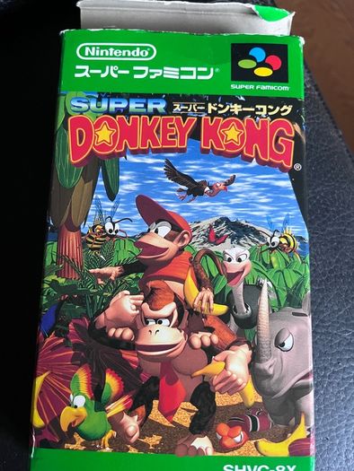 Nintendo Super Famicom Japanese SNES version with boxed Japanese Games Donkey Kong Mario World