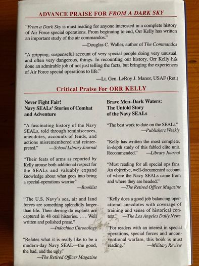 War Book 'From A Dark Sky,the story of U.S. air force special operations'