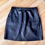 Black Faux Leather Mini Skirt - Dunnes Stores - Elastic Waist - Size S Image 3