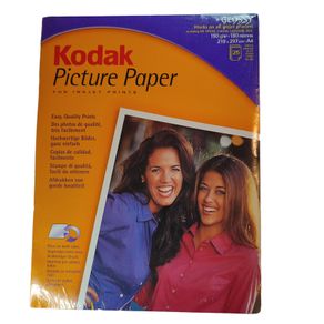 KODAK PICTURE PAPER 25 Sheets Glossy 190g/m2 210 x 297mm New Sealed