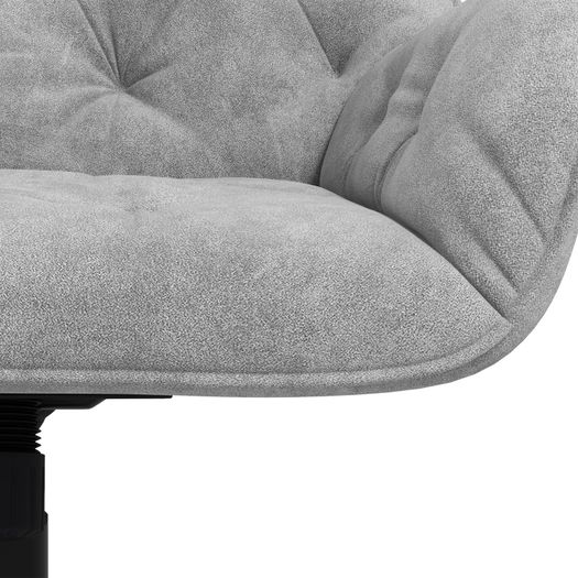 Office Chair Desk Chair Computer Chair, Height Adjustable, Velvet-Look, Grey