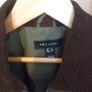 New Look Womens Khaki Contrast Collar Cropped Barn Jacket Size 6 Image 3