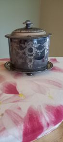 Pewter biscuit barrell