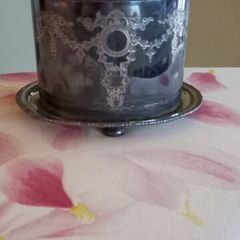 Pewter biscuit barrell