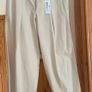 M&S Pure Cotton Pleat Front Barrel Leg Chinos Size UK 14 Short Image 7