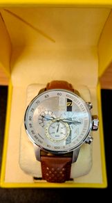Invicta chronograph S1 rally Silver & brown watch men
