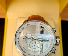 Invicta chronograph S1 rally Silver & brown watch men