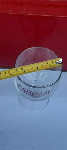 Chimay chalice goblet style  stemmed glass ,the trappist monastery in hainut chimay Belgium, buyer collects or pays postage thank you, collectors item