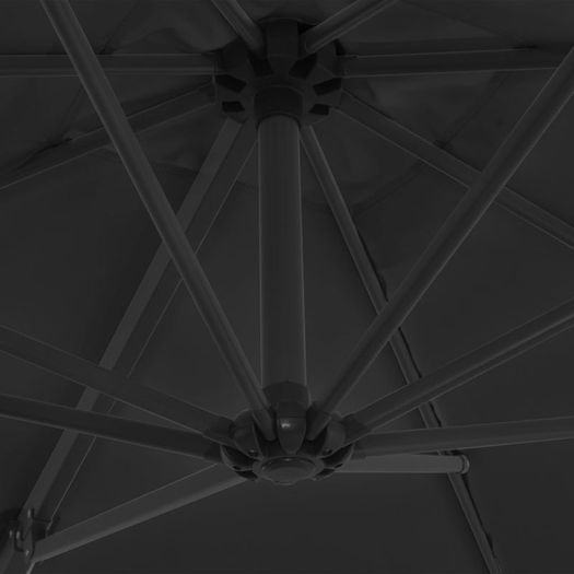 Cantilever Umbrella Cantilever Umbrella with Steel Pole Anthracite 250x250 cm