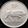 [#331] - Ireland 1980 | Irish 5p | Five Pence | Bull | KM.22 Image 2