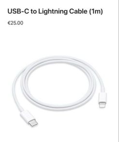 Apple iPhone USB Type C lightning charging cables