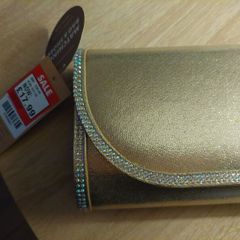 Women's Gold Clutch Bag