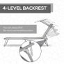 NEW SALE | Outdoor Foldable Sun Lounger, 4 Level Adjustable Backrest Reclining Sun Lounger Image 6