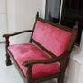 Beautiful re-upholstered two seater bench Image 4
