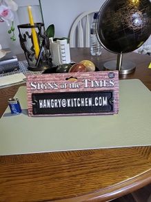 Cast iron sign