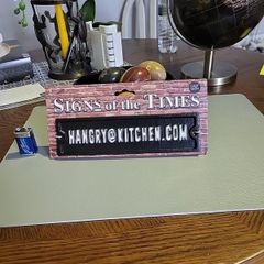 Cast iron sign