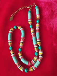 A vibrant necklace.