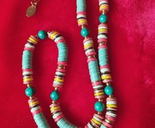 A vibrant necklace.