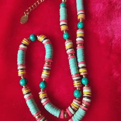 A vibrant necklace.