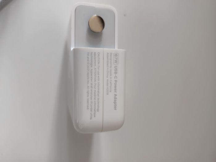 Apple  67W Dual USB-C Port Power Adapter with MacBook charger cable