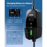 Mobile Wallbox, 11 kW 16A, Type 2 Portable EV Charger, 3 Phase Electric Vehicle Car Charger with 8 m Charging Cable, CEE16 Plug, LCD Screen, Adjustable EV Charging Station, IP66 Control Box Image 3