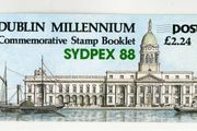 1988 Ireland Dublin Millennium Commemorative Stamp Booklet overprinted for Sydpex (Sydney) in 1988 Mint Never Hinged (MNH)