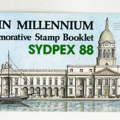 1988 Ireland Dublin Millennium Commemorative Stamp Booklet overprinted for Sydpex (Sydney) in 1988 Mint Never Hinged (MNH)