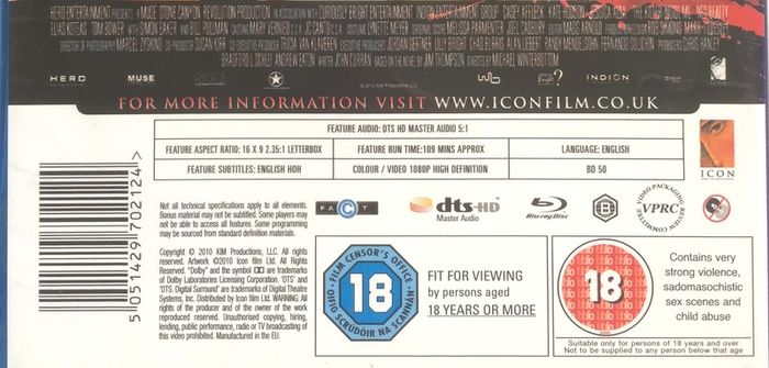The Killer Inside Me [2010] Casey Affleck, Kate Hudson & Jessica Alba [Blu-ray Movie]