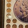 USA United States Lincoln Wheat Penny Cents and Memorial Pennys Framed Beautifly Presented Image 4