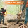 NEW SALE | Wood Splitter, XL Log Splitter for 8.6" Dia. Wood, Portable "V" Shaped Finger-safty Firewood Cutter, Heavy-duty Solid Steel Wedge Manual Log Maker, With Protection Bag for Home Campsite Image 2