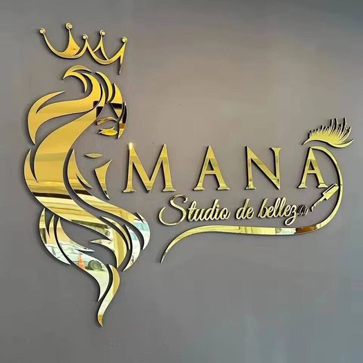 Mirror Gold Acrylic Logo Lettering - Custom Cut Wall Sign, Any Logo or Name