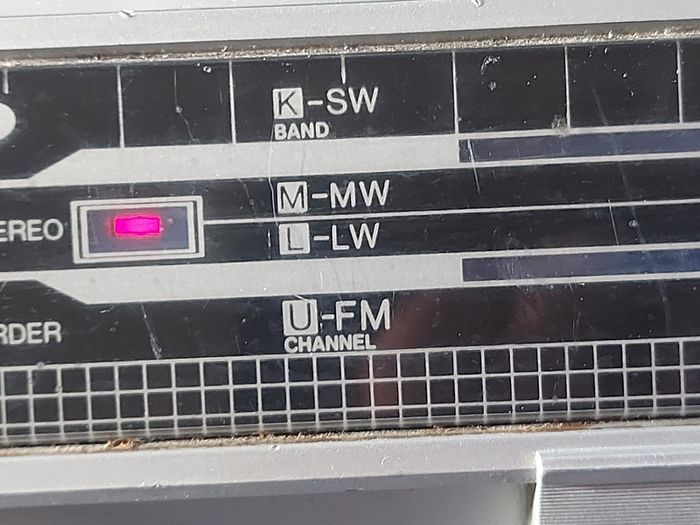 Vintage SHARP Stereo Radio Cassette Recorder, Model GF-4343E(S), Radio works great, Tape Deck does not play tapes. Excellent Volume