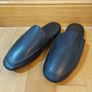 GEDA soft leather black open back design slippers size EU 42 new Image 2