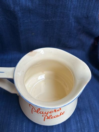 1940s Players Please ceramic advertising water jug