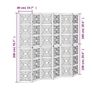 Room Divider 6 Panels Brown and Black Solid Wood Paulownia Image 4
