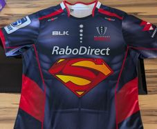 2015 rare Melbourne rebels superman test fit pro rugby jersey adult xl special edition.