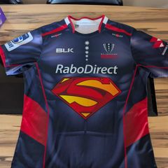 2015 rare Melbourne rebels superman test fit pro rugby jersey adult xl special edition.
