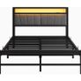 Double Bed Frame with Storage and LED Lights Image 5