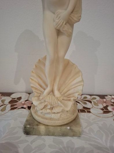 Venus / Aphrodite Rising from Shell Statue (Marble Base)