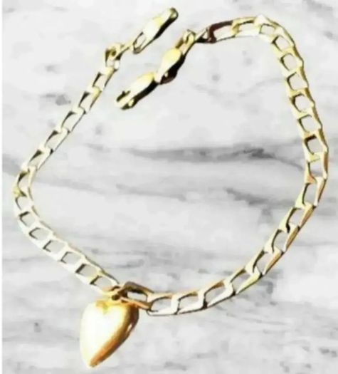 Vintage 9ct & 14ct Heart Charm Bracelet