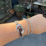 Leather and silver double wrap designer uno de 50 bracelet Image 2