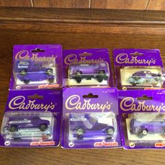 Vintage New In Packets Majorette Cadbury dairy Milk and Buttons Collection of 6 Vehicles