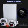PS5 Vertical Stand with Headset Holder and Power Supply for PS5 Disc & Digital Edition Dual Controller Charging Station, 3 Levels Adjustable Fan Speed, 10 Game Rack Organizer (FREE POSTAGE) Image 3