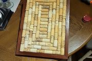 Wine cork board mahogany frame