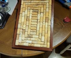 Wine cork board mahogany frame